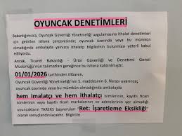 DUYURU Oyuncak Denetimleri Hakkında